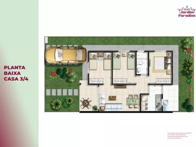 Casa de 3 quartos em condomínio com toda infraestrutura de lazer completa. Entrada facilitada e pod - Foto 4