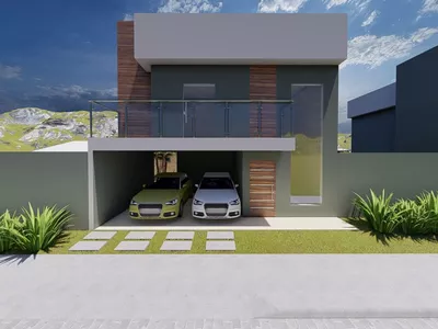 Casa duplex de 3 quartos sendo 2 suítes, piscina, espaço gourmet com churrasqueira depósito e ban - Foto 14