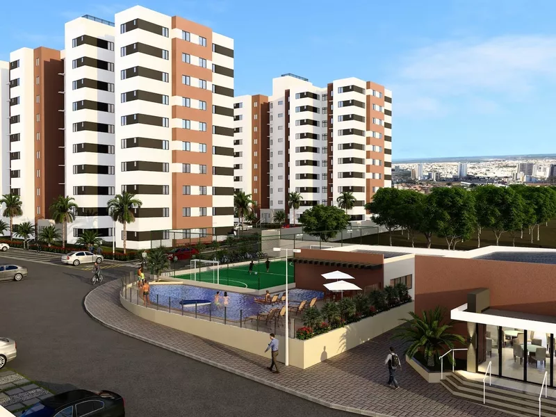 Apartamento térreo de 3 quartos sendo 1 suíte com garden pequeno em condomínio fechado à venda, - Foto Principal