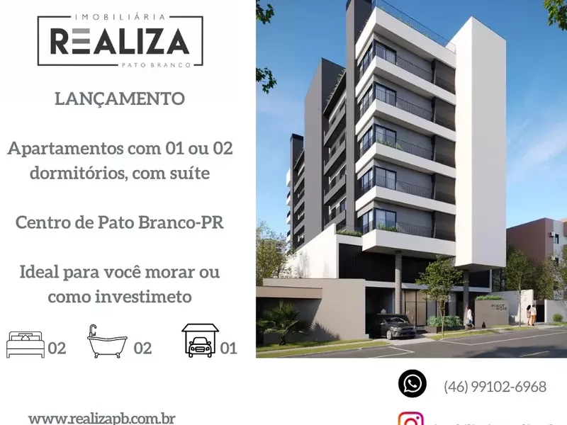 LANÇAMENTO  - Apartamento para venda, localizado no Bairro Parzianello, na cidade de Pato Branco-PR - Foto Principal