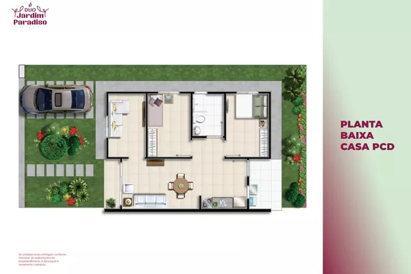 Casa de 2 quartos com possibilidade de ampliação em condomínio fechado com infraestrutura de laz - Foto 4