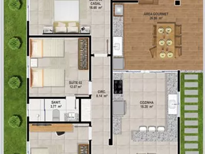 ALPHAVILLE 2 - Casa térrea com 3 Suítes + Varanda Gourmet com Hidro, Garagem coberta para 2 carros - Foto 46