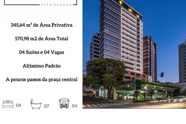 Apartamento Altissímo Padrão para venda, no Centro de Pato Branco-PR - Foto 1